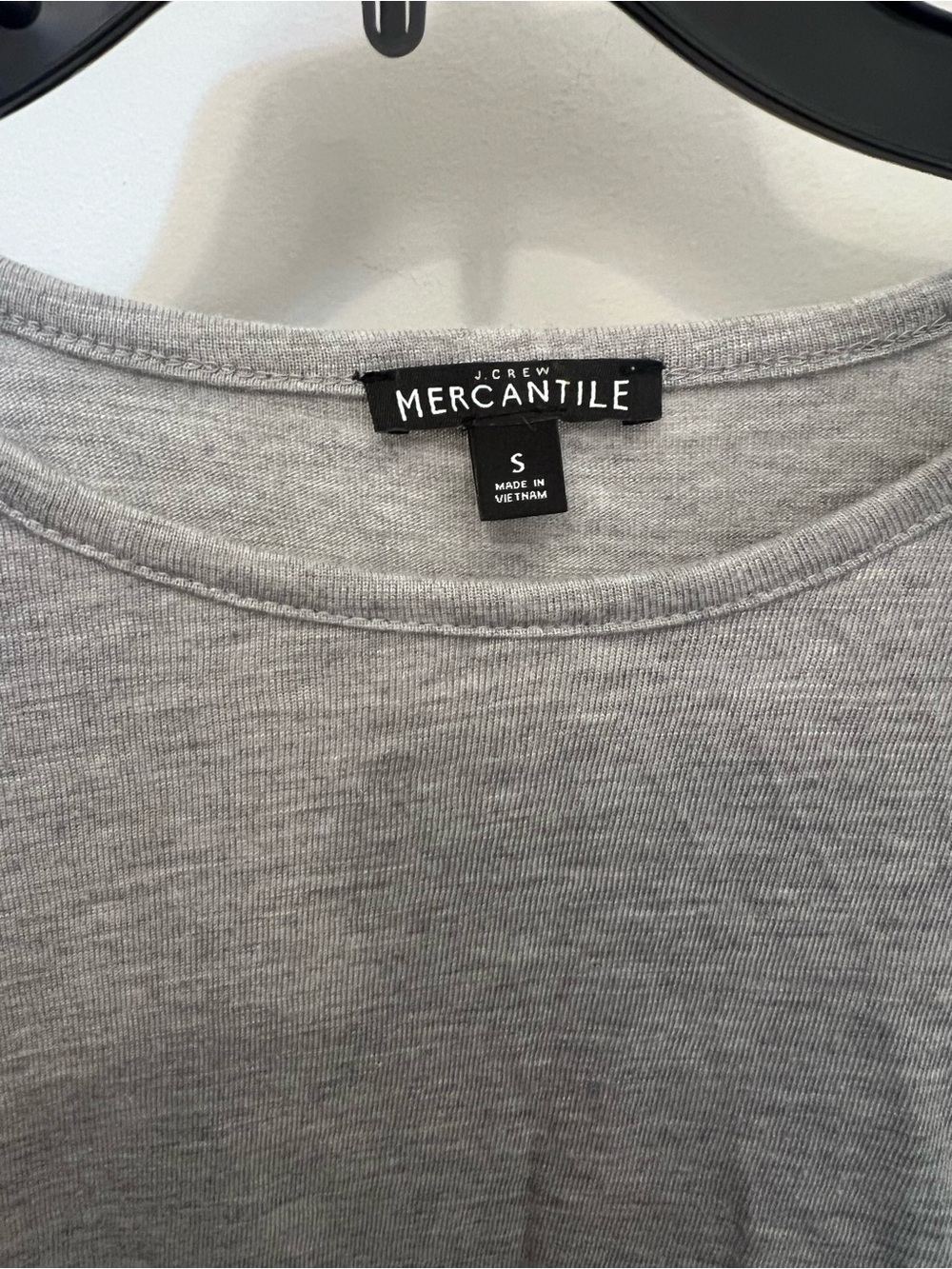 J. Crew Factory Mercantile Heather Gray Ribbed Short-Sleeve Top